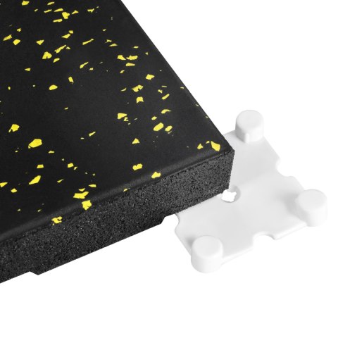 POS35 PODŁOGA GUMOWA POD SPRZĘT FITNESS Z WYPUSTKAMI BLACK/YELLOW HMS