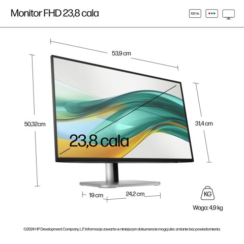 23,8-calowy monitor HP seria 5 Pro FHD - 524pf