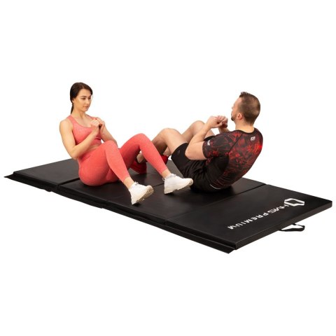 Materac gimnastyczny składany czarny 2400x1200x50mm HMS MGS01