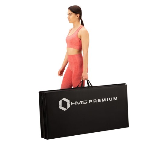 Materac gimnastyczny składany czarny 2400x1200x50mm HMS MGS01