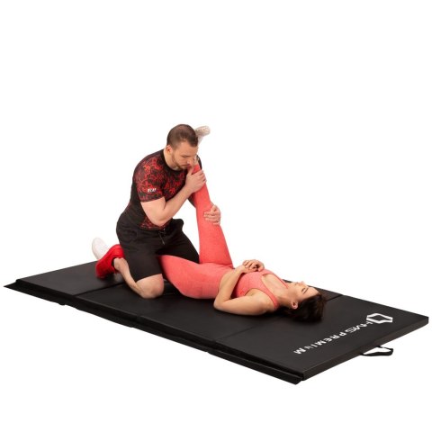 Materac gimnastyczny składany czarny 2400x1200x50mm HMS MGS01