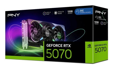 Karta graf. PNY GeForce RTX 5070 12GB ARGB OC 3-FAN