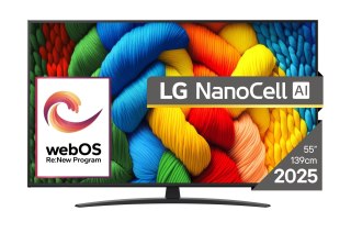 Telewizor LG NanoCell 55NANO81A3A 55'' 4K Ultra HD WebOS Dolby Digital DVB-T2 Czarny