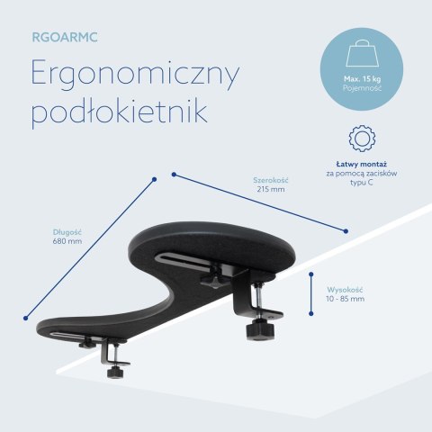 Podłokietnik ergonomiczny R-Go Armlehne juodas