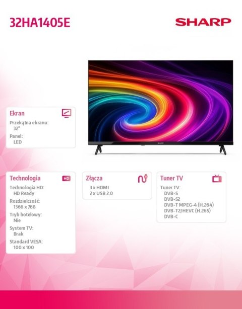 Telewizor LED 32 cale 32HA1405E