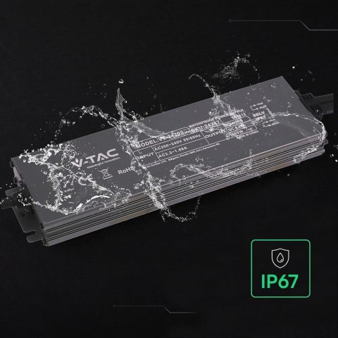 Zasilacz do LED hermetyczny SLIM V-TAC 200W 24V 8.25A IP67 filtr EMI VT-24202