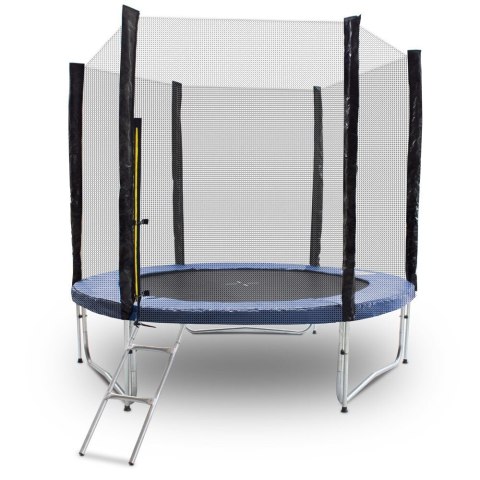 Ogrodowa trampolina do skakania 250cm siatka bezpieczeństwa wysoka do 100kg obciążenie