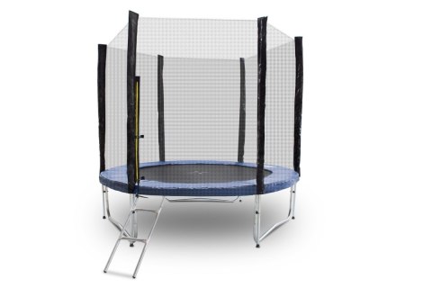 Ogrodowa trampolina do skakania 250cm siatka bezpieczeństwa wysoka do 100kg obciążenie