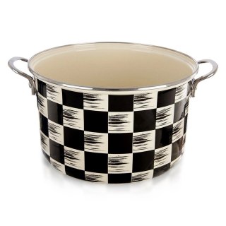 Garnek Emaliowany 6,5 L ORION SZACHOWNICA 26 cm Indukcja Zmywarka