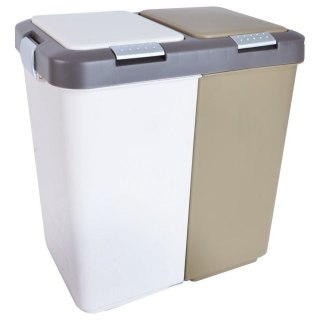 Kosz do Segregacji Odpadów Plastikowy 2 x 20 L ORION Wytrzymały i Pojemny