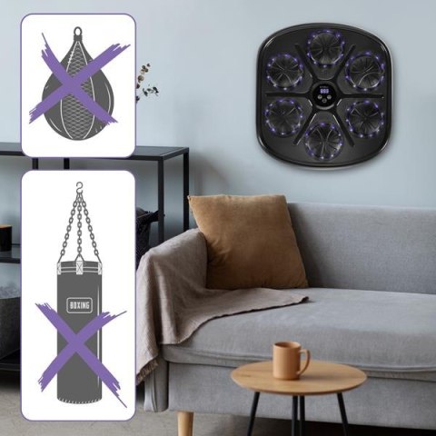 TB03 ELEKTRONICZNA TARCZA BOKSERSKA BLUETOOTH Z MUZYKĄ I RĘKAWICAMI HMS