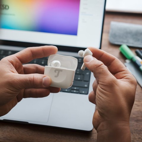 Teufel AIRY TWS Pro True-Wireless Słuchawki douszne Bluetooth srebrno-białe - Słuchawki - 20 KHz