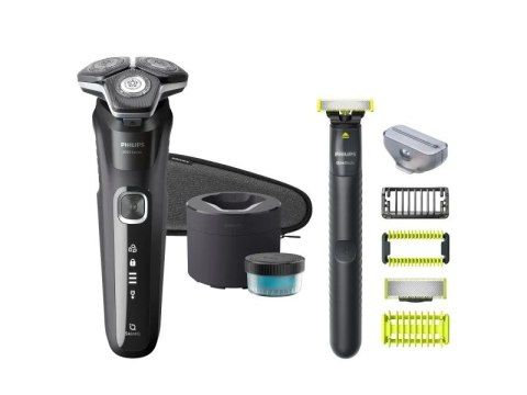 Philips SHAVER Series 5000 S5898/79 maszynka do golenia Golarka rotacyjna Przycinarka Chrom