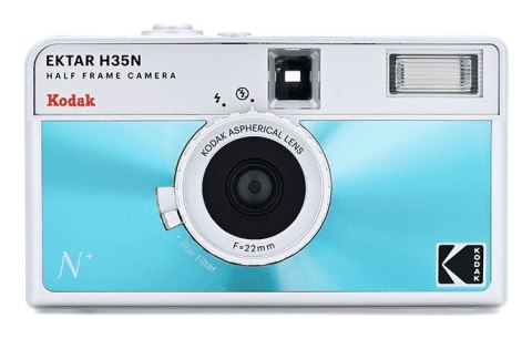 Kodak EKTAR H35N Kompaktowa kamera filmowa 35 mm Niebieski, Srebrny