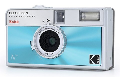 Kodak EKTAR H35N Kompaktowa kamera filmowa 35 mm Niebieski, Srebrny