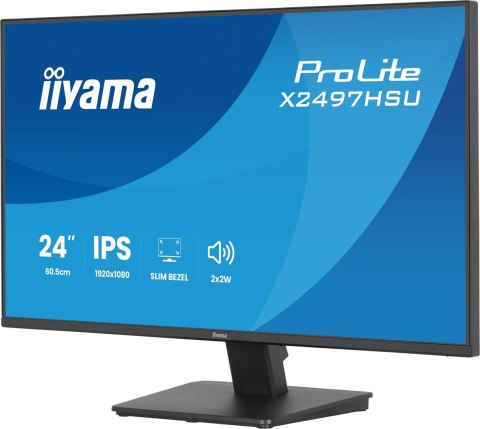 Iiyama ProLite X2497HSU-B1 monitor komputerowy 60,5 cm (23.8") 1920 x 1080 px Full HD LED Czarny
