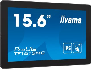 Iiyama ProLite TF1615MC-B1 monitor komputerowy 39,6 cm (15.6") 1920 x 1080 px Full HD Ekran dotykowy Czarny