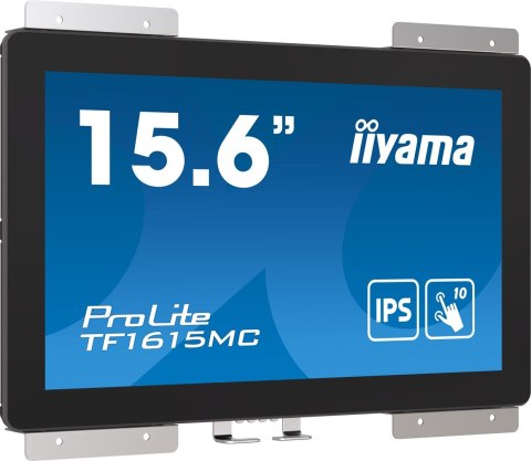 Iiyama ProLite TF1615MC-B1 monitor komputerowy 39,6 cm (15.6") 1920 x 1080 px Full HD Ekran dotykowy Czarny