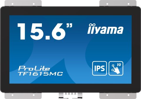 Iiyama ProLite TF1615MC-B1 monitor komputerowy 39,6 cm (15.6") 1920 x 1080 px Full HD Ekran dotykowy Czarny