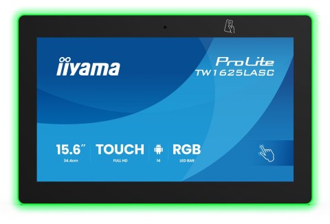 Iiyama TW1625LASC-B3PNR wyświetlacz do sal konferencyjnych. 39,6 cm (15.6") 1920 x 1080 px LED Wi-Fi 6 (802.11ax), Wi-Fi 5 (802.