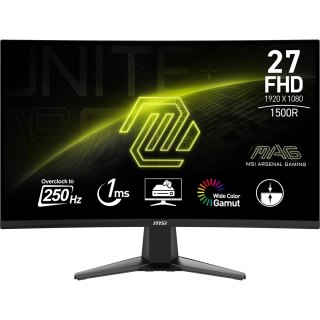 MSI MAG 27C6X monitor komputerowy 68,6 cm (27") 1920 x 1080 px Full HD LCD Czarny