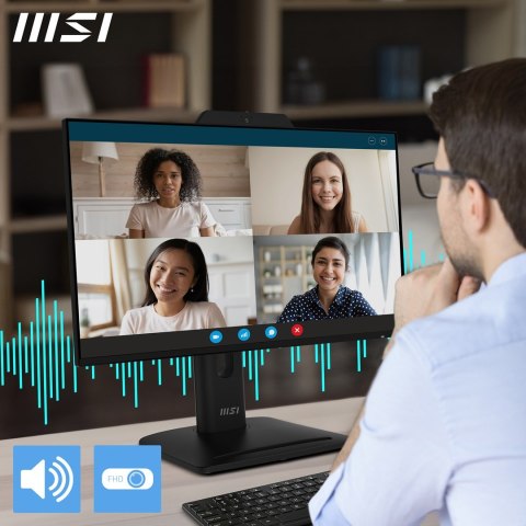 MSI Pro MP242PMGDE monitor komputerowy 60,5 cm (23.8") 1920 x 1080 px Full HD LCD Czarny