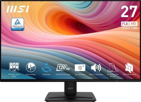 MSI Pro MP271A E2 monitor komputerowy 68,6 cm (27") 1920 x 1080 px Full HD LCD Czarny