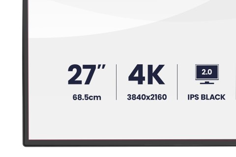 Iiyama PROGRAPHIC HB2701UHSNP-B1 monitor komputerowy 68,6 cm (27") 3840 x 2160 px 4K Ultra HD LCD Czarny