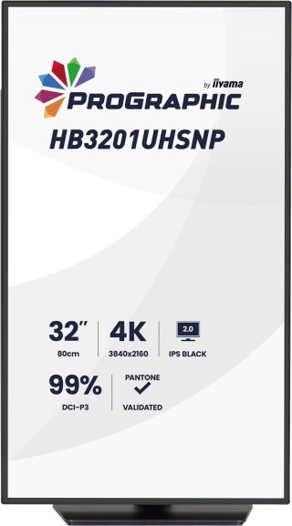 Iiyama ProGraphic HB3201UHSNP-B1 monitor komputerowy 80 cm (31.5") 3840 x 2160 px Czarny