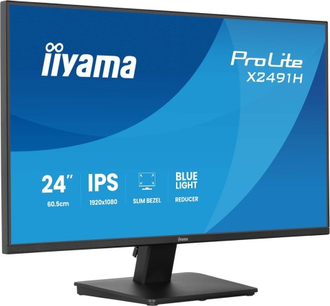 Iiyama ProLite X2491H-B1 monitor komputerowy 60,5 cm (23.8") 1920 x 1080 px Full HD LCD Czarny
