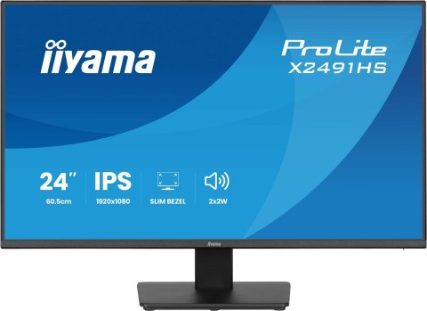 Iiyama ProLite X2491HS-B1 monitor komputerowy 60,5 cm (23.8") 1920 x 1080 px Full HD LCD Czarny
