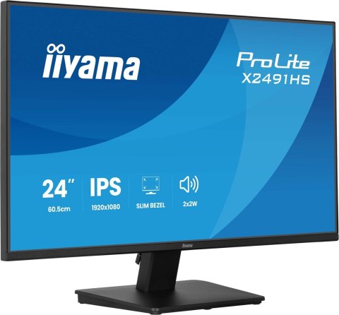 Iiyama ProLite X2491HS-B1 monitor komputerowy 60,5 cm (23.8") 1920 x 1080 px Full HD LCD Czarny