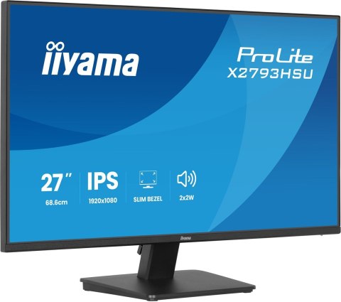 Iiyama ProLite X2793HSU-B1 monitor komputerowy 68,6 cm (27") 1920 x 1080 px Full HD LED Czarny