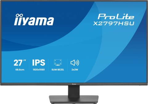 Iiyama ProLite X2797HSU-B1 monitor komputerowy 68,6 cm (27") 1920 x 1080 px Full HD LED Czarny
