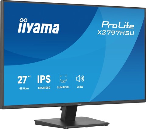 Iiyama ProLite X2797HSU-B1 monitor komputerowy 68,6 cm (27") 1920 x 1080 px Full HD LED Czarny
