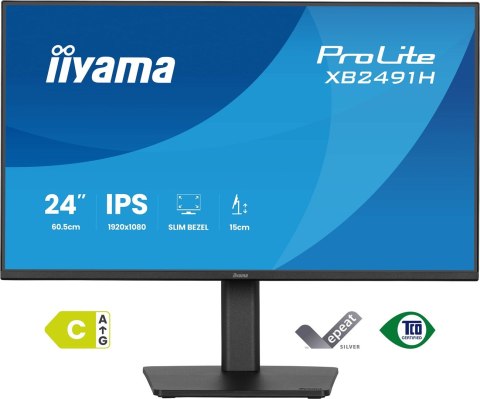 Iiyama ProLite XB2491H-B1 monitor komputerowy 60,5 cm (23.8") 1920 x 1080 px Full HD LCD Czarny