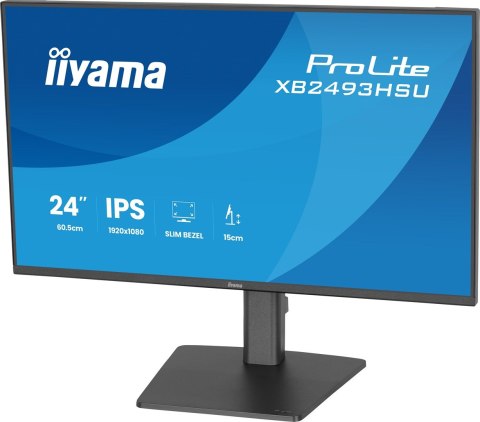 Iiyama ProLite XB2493HSU-B1 monitor komputerowy 60,5 cm (23.8") 1920 x 1080 px Full HD LED Czarny