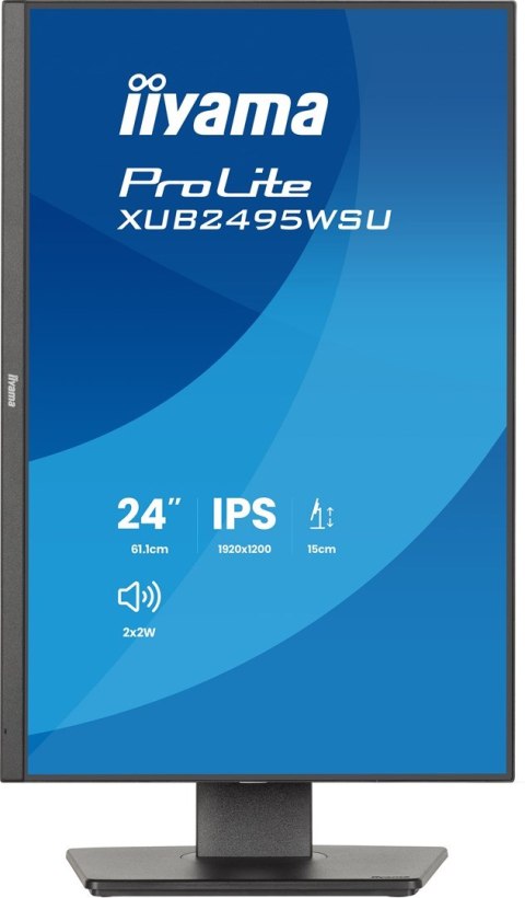 Iiyama ProLite XB2495WSU-B1 monitor komputerowy 61,2 cm (24.1") 1920 x 1200 px Full HD LCD Czarny