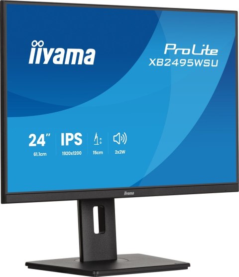 Iiyama ProLite XB2495WSU-B1 monitor komputerowy 61,2 cm (24.1") 1920 x 1200 px Full HD LCD Czarny