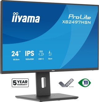 Iiyama ProLite XB2497HSN-B1 monitor komputerowy 60,5 cm (23.8") 1920 x 1080 px Full HD LED Czarny