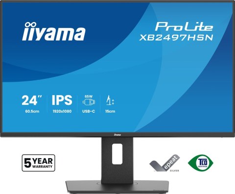 Iiyama ProLite XB2497HSN-B1 monitor komputerowy 60,5 cm (23.8") 1920 x 1080 px Full HD LED Czarny
