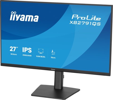 Iiyama ProLite XB2791QS-B1 monitor komputerowy 68,6 cm (27") 2560 x 1440 px Quad HD LED Czarny