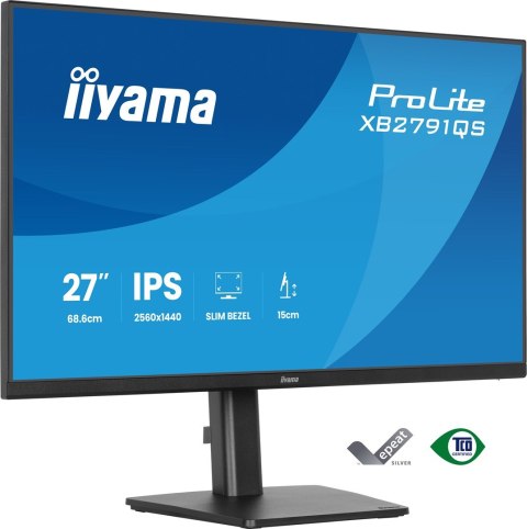 Iiyama ProLite XB2791QS-B1 monitor komputerowy 68,6 cm (27") 2560 x 1440 px Quad HD LED Czarny