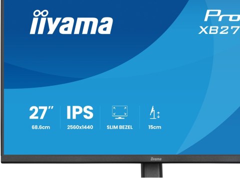 Iiyama ProLite XB2791QS-B1 monitor komputerowy 68,6 cm (27") 2560 x 1440 px Quad HD LED Czarny