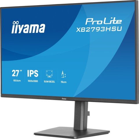 Iiyama ProLite XB2793HSU-B1 monitor komputerowy 68,6 cm (27") 1920 x 1080 px Full HD LED Czarny