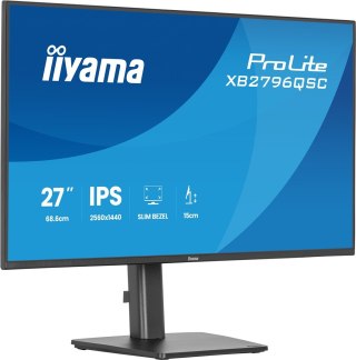 Iiyama ProLite XB2796QSC-B1 monitor komputerowy 68,6 cm (27") 2560 x 1440 px Quad HD LED Czarny