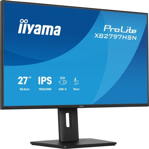 Iiyama ProLite XB2797HSN-B1 monitor komputerowy 68,6 cm (27") 1920 x 1080 px Full HD LCD Czarny