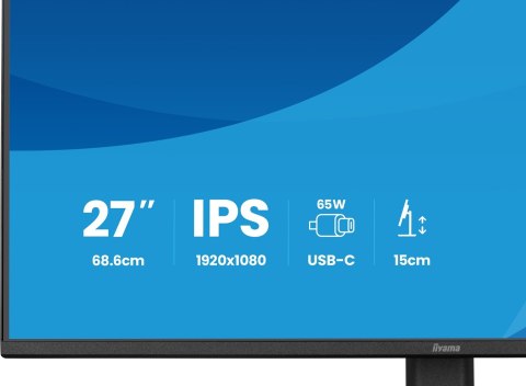 Iiyama ProLite XB2797HSN-B1 monitor komputerowy 68,6 cm (27") 1920 x 1080 px Full HD LCD Czarny
