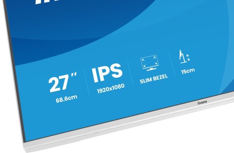 Iiyama ProLite XB2797HSU-W1 monitor komputerowy 68,6 cm (27") 1920 x 1080 px Full HD LED Biały