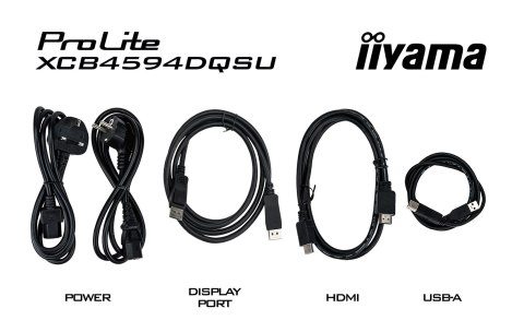 Iiyama ProLite XCB4594DQSU-B1 monitor komputerowy 113 cm (44.5") 5120 x 1440 px Dual QHD LED Czarny